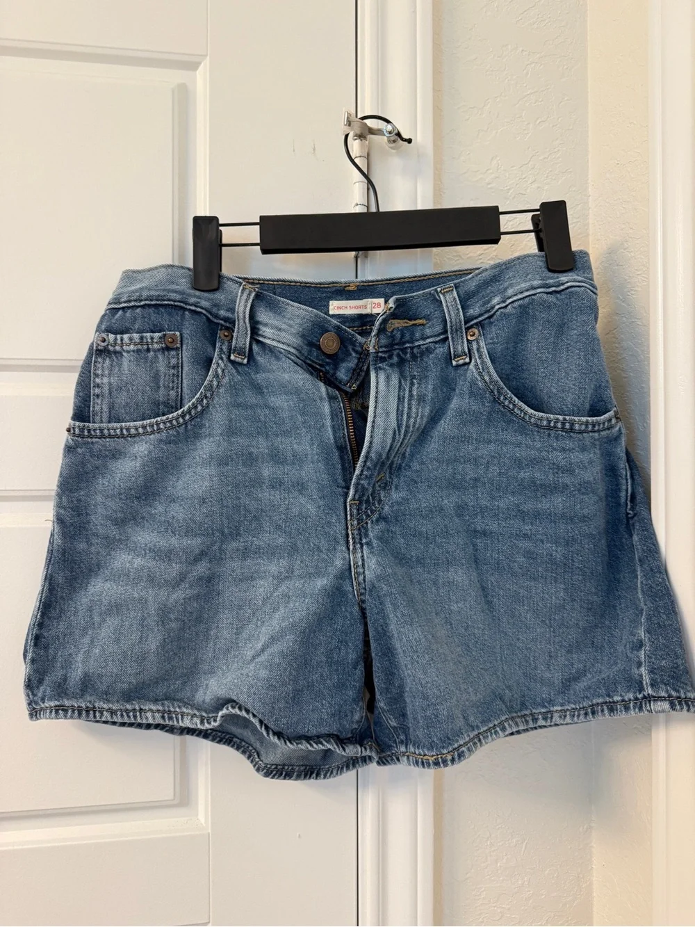 Levi’s Cinch Mid-Thigh Denim Shorts